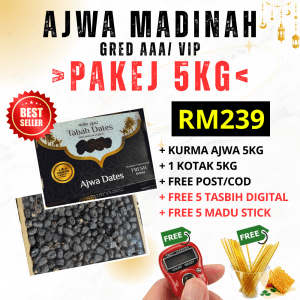 5KG KURMA AJWA MADINAH (1 KOTAK) - RM239